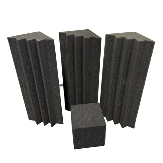 Kit Acústico Esquinero Mediano - 3 Trampas de Bajos + 1 Cubo