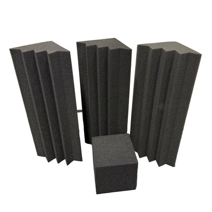 Kit Acústico Esquinero Mediano - 3 Trampas de Bajos + 1 Cubo